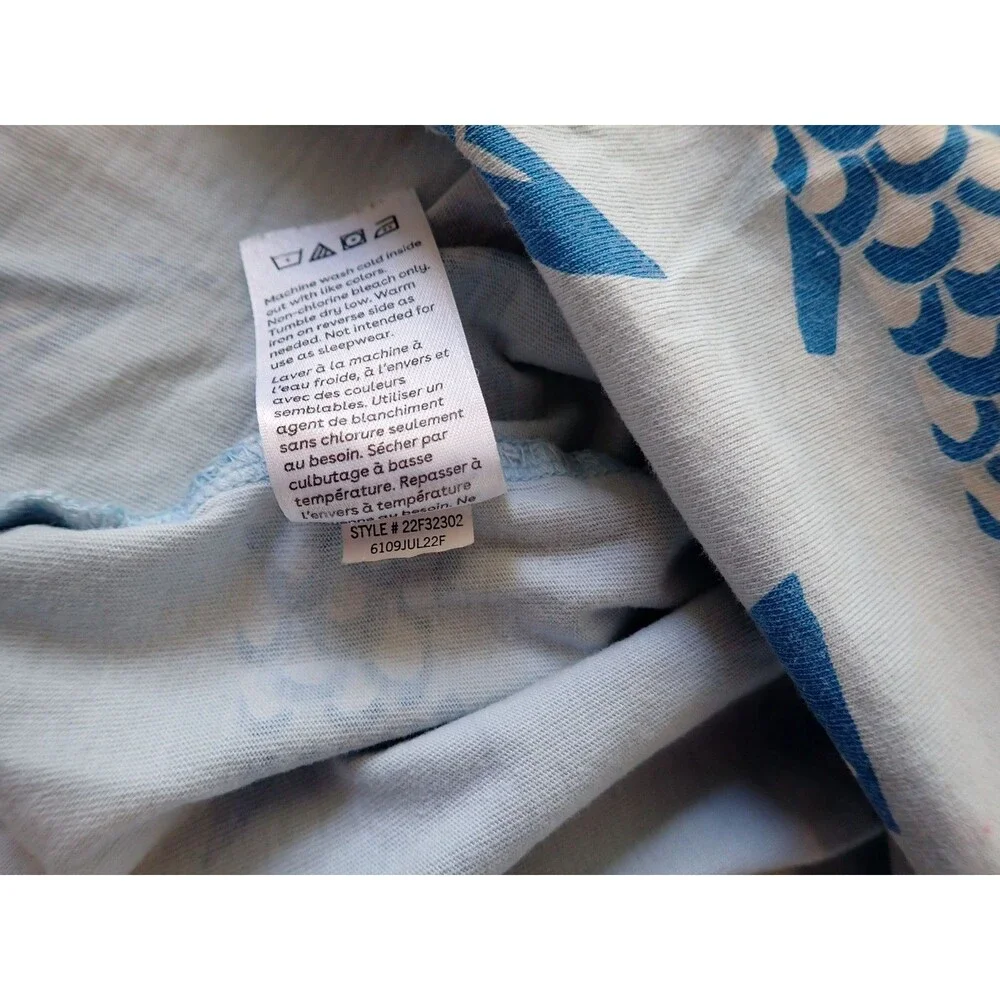 Tea Collection Dress 3T Toddler Blue Striped Dress Fish Print Long Sleeve Casual